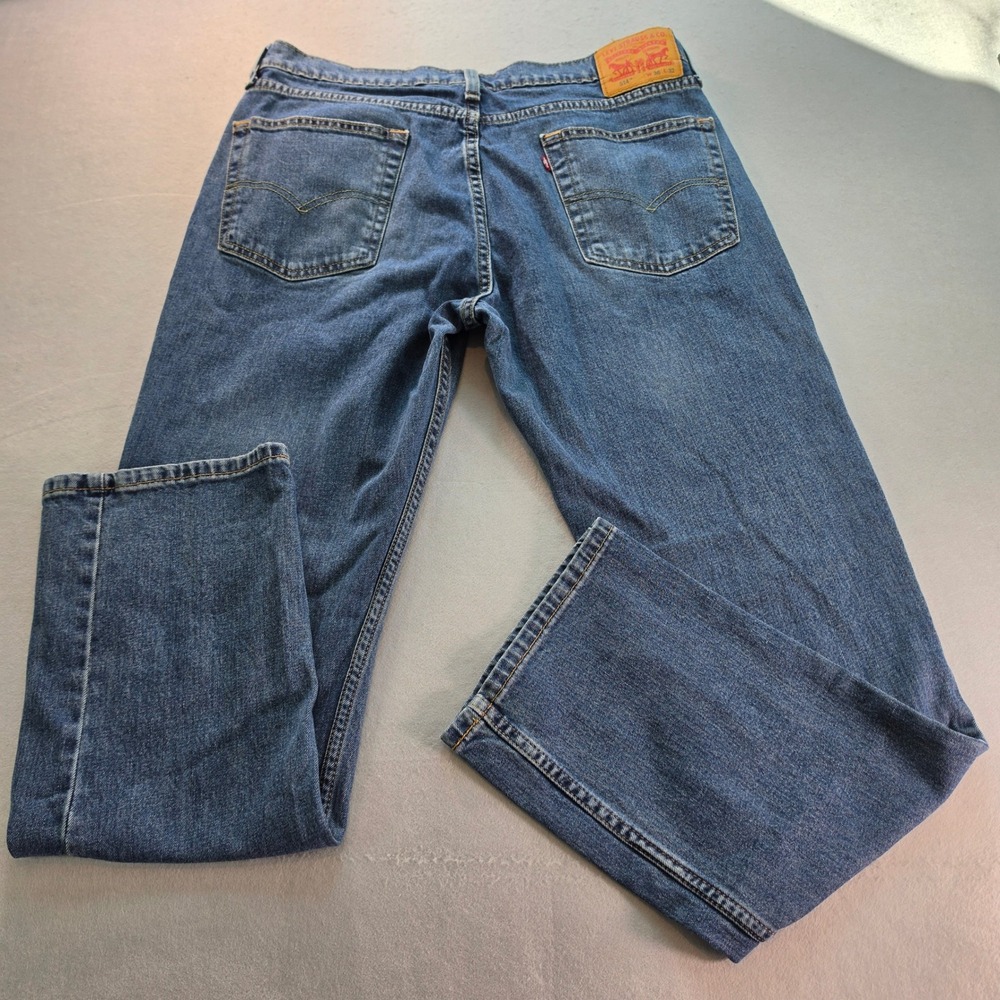 Levis 514 Straight Fit Jeans Mens 36x32 Medium Wash Blue Denim 00514-0923